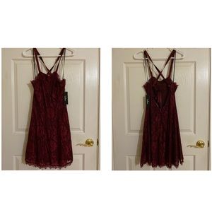 Lulu’s Burgundy Cross Back Dress